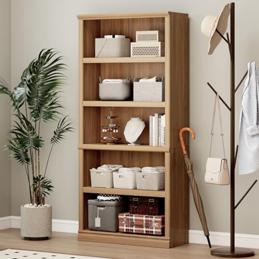 Home Office Library - Книжный шкаф из белого дуба высотой