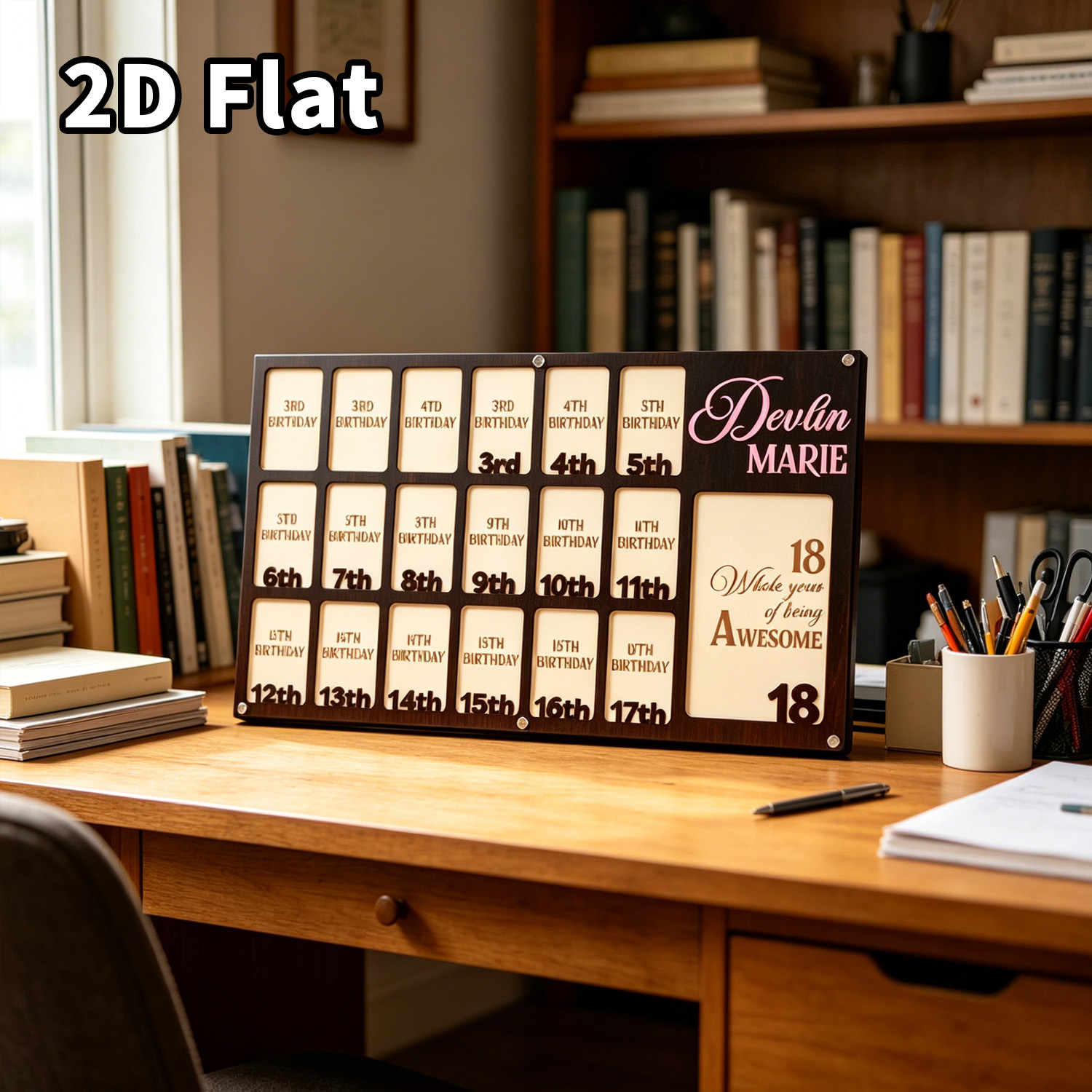 Home Office Photos - 1 шт. Деревянная фоторамка-плакетка на заказ,