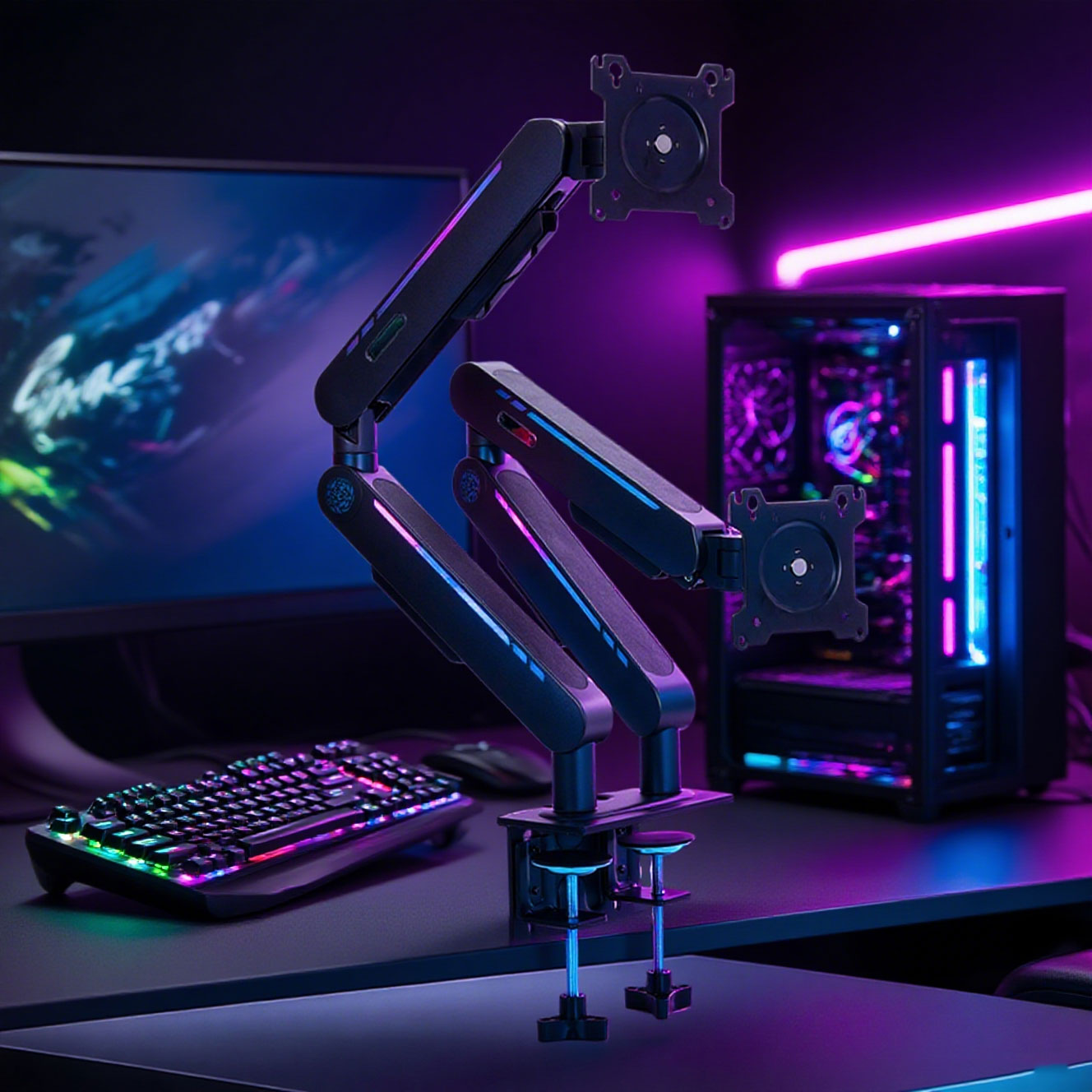 Monitor Arm Dual - Новинка: Кронштейн для двух мониторов с