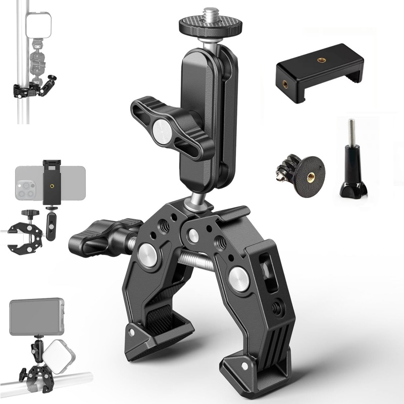 Monitor Arm Dual - Универсальный алюминиевый супер-зажим с двойной шаровой