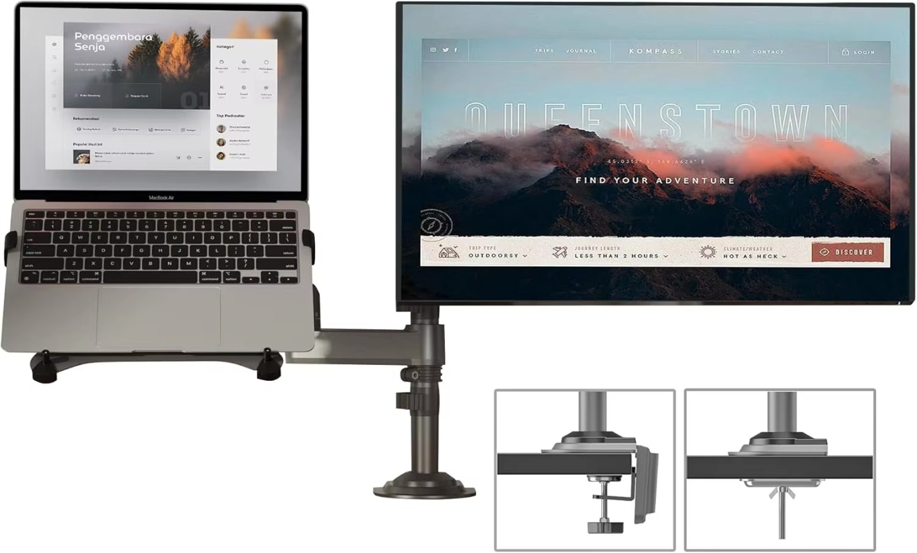 Комбинированное крепление для  – обзор и цена Monitor Arm Dual